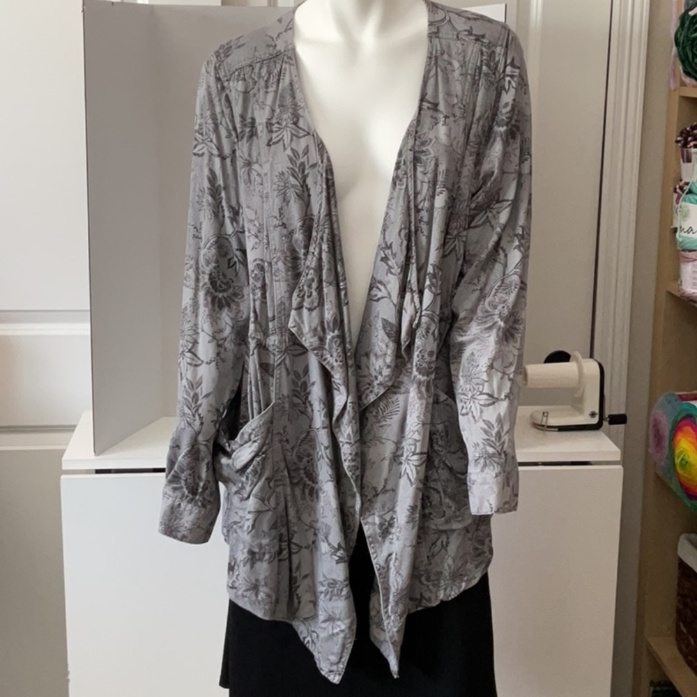 Knox Rose Floral Gray Women's Jacket